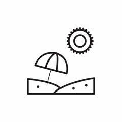 summer beach icon sign vector