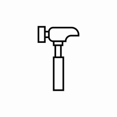 hammer tool icon sign vector