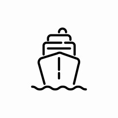 Obraz premium ship sea icon sign vector