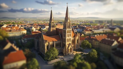 Naklejka premium Cathedral in a European city