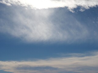 Thin winter clouds in the Rockies, Colorado