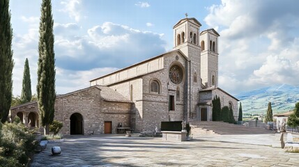 Obraz premium Stone church in a tranquil setting