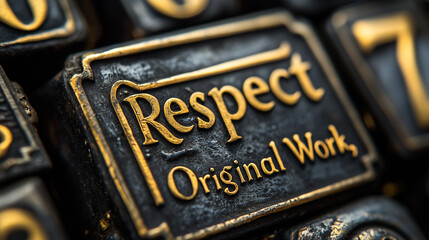 The phrase "Respect Original Work," written in elegant typography alongside a "©."