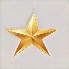 Obraz premium gold star isolated on transparent background Generative Ai.