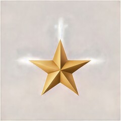 Obraz premium gold star isolated on transparent background Generative Ai.