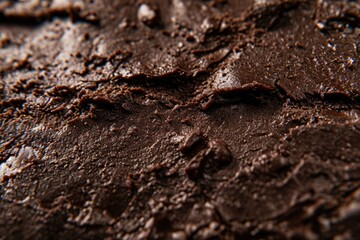 Dark Chocolate Pastry Texture: Closeup of Baking Dough for Cookies and Treats