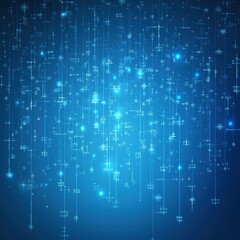 A mesmerizing abstract background of blue shimmering lights and sparkling stars, creating a digital dreamy vibe.