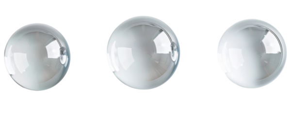 Set of bubbles isolated on transparent background PNG