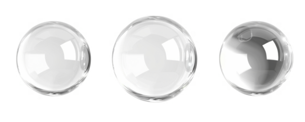 Set of bubbles isolated on transparent background PNG