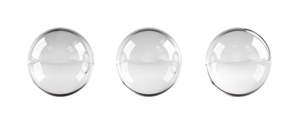 Set of bubbles isolated on transparent background PNG