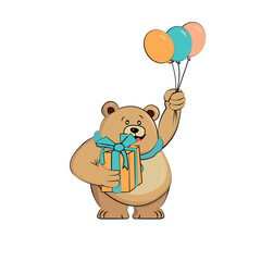 Rough funny bear, mascot