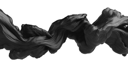 Abstract Dark Gray Mass Flowing