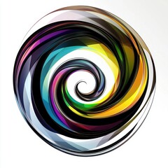 Vibrant abstract swirl artwork showcasing a blend of colors in a hypnotic spiral design.