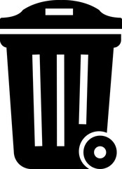 Trash bin icon. Trash dustbin sign element. Recyclable Waste flat Design isolated on transparent background. Waste sorting container. Suitable for Web Page, Mobile App. Recovery and delete symbol.