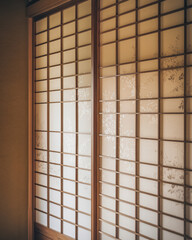 Sliding doors with traditional Japanese design