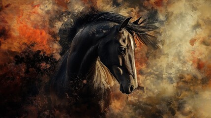 Horse abstract background