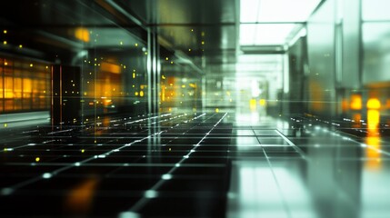 Fototapeta premium Futuristic City Rooftops with Renewable Energy Solutions