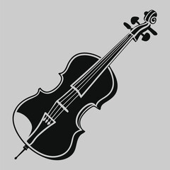 Obraz premium cello silhouette vector design art and illustration