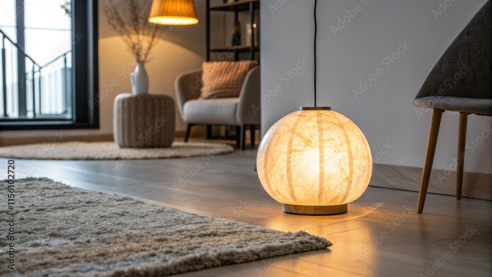 Poster the floor glistens under a warm pendant light revealing subtle variations in texture and color while