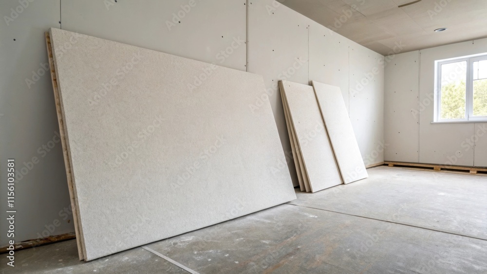 Poster if you look closely you can see the grainy surface of the drywall sheets as they lean against one an