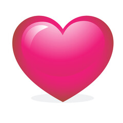 Pink heart without background vector