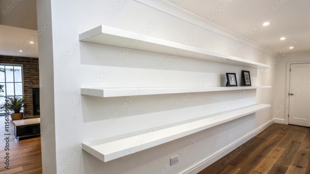 Aufkleber a pure white wall with a flawless finish its unbroken surface providing an ideal setting for the cle