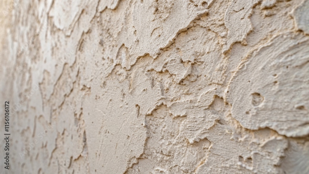 Poster an upclose view of the textured surface of the plaster wall showing delicate imperfections