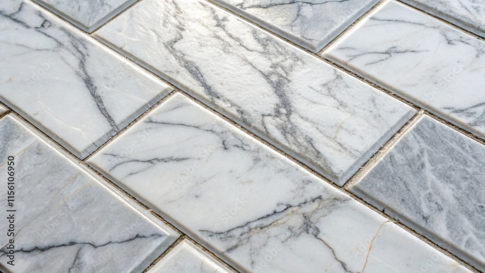 Poster an extreme closeup of a luxurious marble tile with its striking ing enhanced by a soft gray grout th