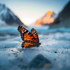 Obraz premium butterfly on the rock