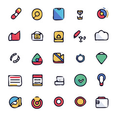 Navigation Icons with Color Set – Stylish and Functional Icons Perfect for Direction, Travel, and Mapping Design
