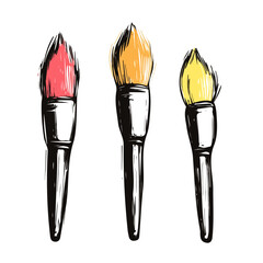 Colorful Paint Icons – Artistic and Fun Set of Icons for Paint, Brushes, and Art Design
