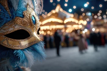 Mardi gras celebration - joyful dancers in elaborate costumes, masks, of international carnivals from spain to brazil, showcasing dynamic energy, vibrant atmosphere of global street festivities.