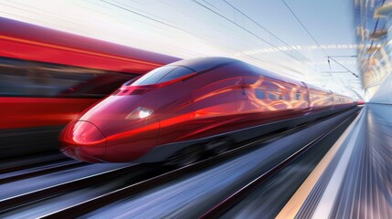 Obraz premium Powerful turbo speed concept with bold energy streaks and motion blur effect