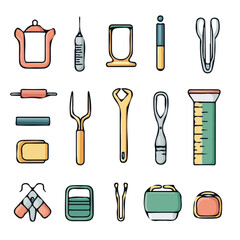 Colorful Icons Set of Surgery – Creative and Detailed Surgical Icons, Stylish Vector Art for Medical Design
