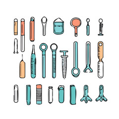 Obraz premium Colorful Icons Set of Surgery – Creative and Detailed Surgical Icons, Stylish Vector Art for Medical Design 