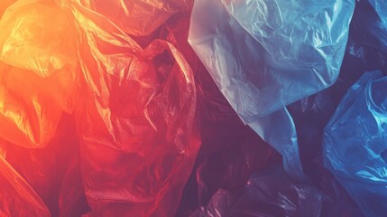 Vibrant Waste Collection with Warm Light Effects