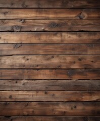 Naklejka premium Distressed wooden plank with brown weathered look, old, distressed