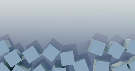 Cube Background 3D Cartoon Render