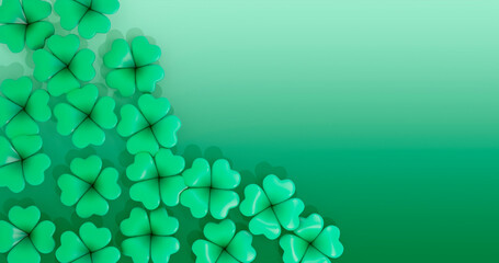 Clover Background 3D Cartoon Render