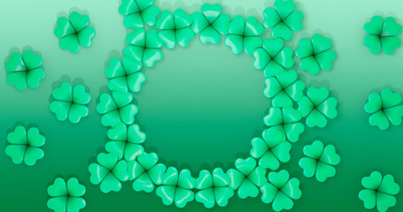 Clover Background 3D Cartoon Render