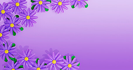 Daisy Background 3D Cartoon Render