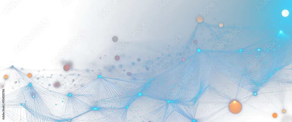 Fototapete abstract internet network connection design for web site. digital data, communication, science and f