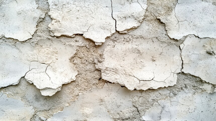 Fototapeta premium Cracked concrete wall showing signs of age and weathering