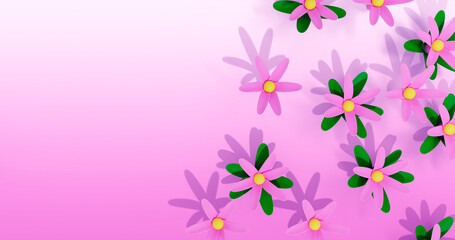 Garlic FlowerBackground 3D Cartoon Render