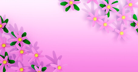 Garlic FlowerBackground 3D Cartoon Render