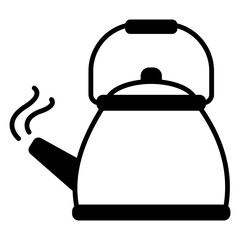 Obraz premium Illustration of Kettle Solid Icon Design
