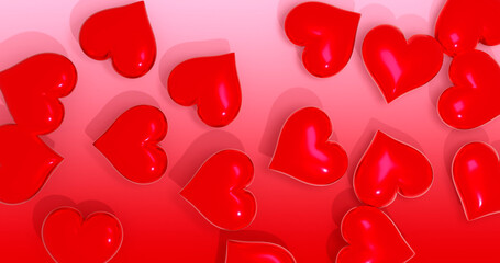 Heart Background 3D Cartoon Render