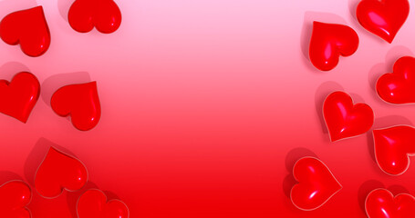 Heart Background 3D Cartoon Render