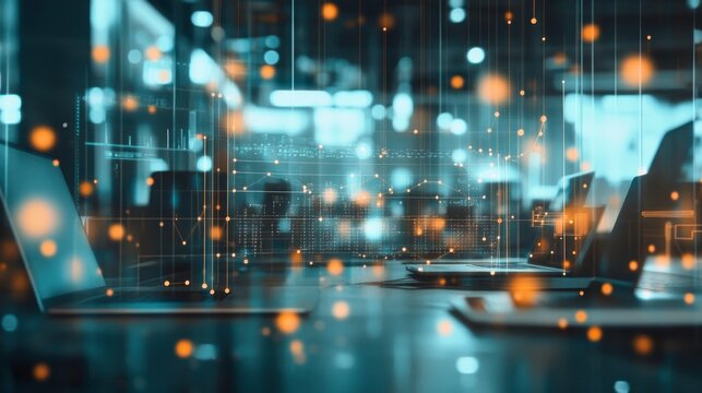 Bright Casual Workspace for Digital Brainstorming Session