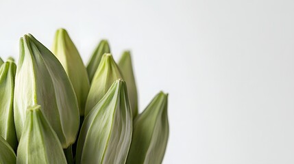 Green Flower Buds Close Up Macro Shot